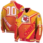 custom kansas city chiefs star burst red varsity jacket best selling