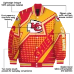 custom kansas city chiefs star burst red varsity jacket best selling