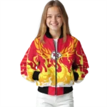 custom kansas city chiefs winged blaze red white bomber jacket best selling
