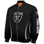 custom las vegas raiders chevron arrow black bomber jacket best selling