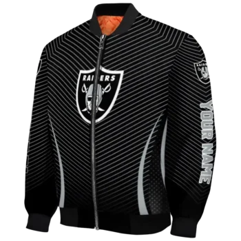 custom las vegas raiders chevron arrow black bomber jacket best selling