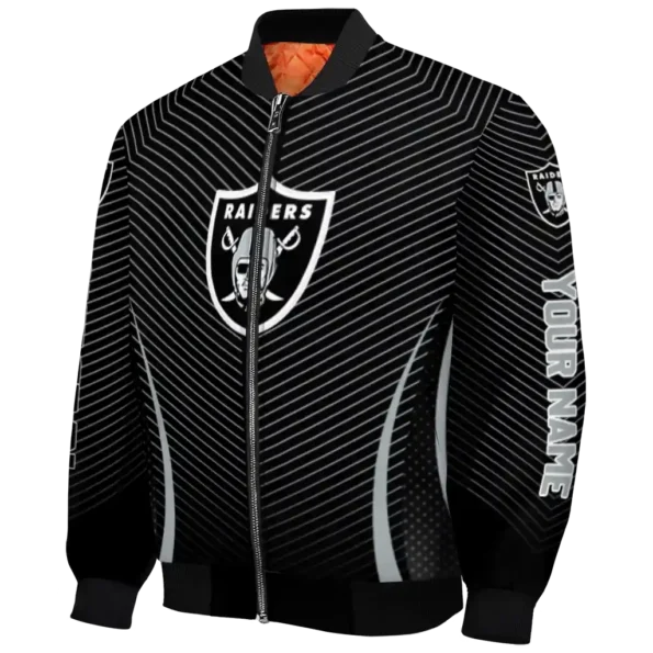 custom las vegas raiders chevron arrow black bomber jacket best selling