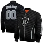 custom las vegas raiders chevron arrow black bomber jacket best selling