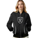 custom las vegas raiders chevron arrow black bomber jacket best selling