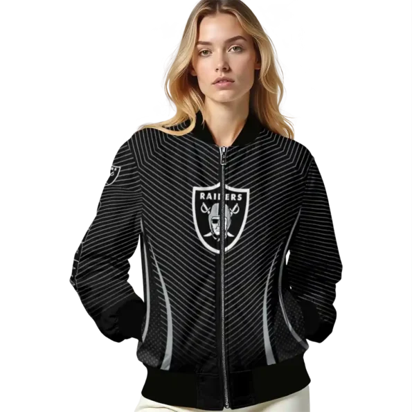 custom las vegas raiders chevron arrow black bomber jacket latest model