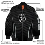 custom las vegas raiders chevron arrow black bomber jacket best selling