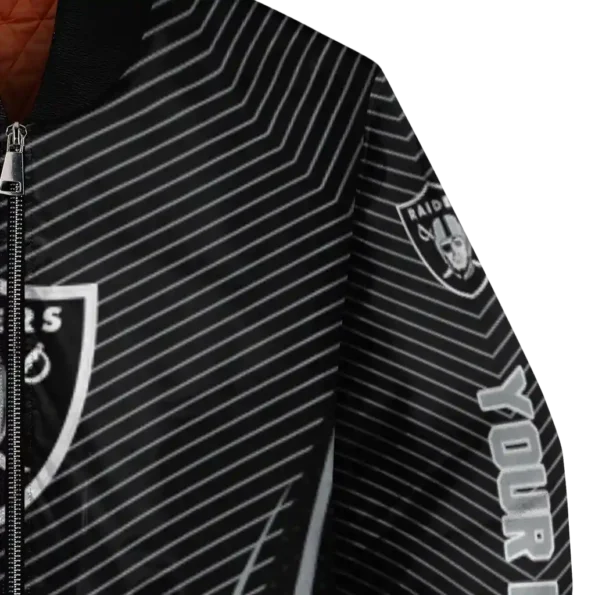 custom las vegas raiders chevron arrow black bomber jacket premium grade