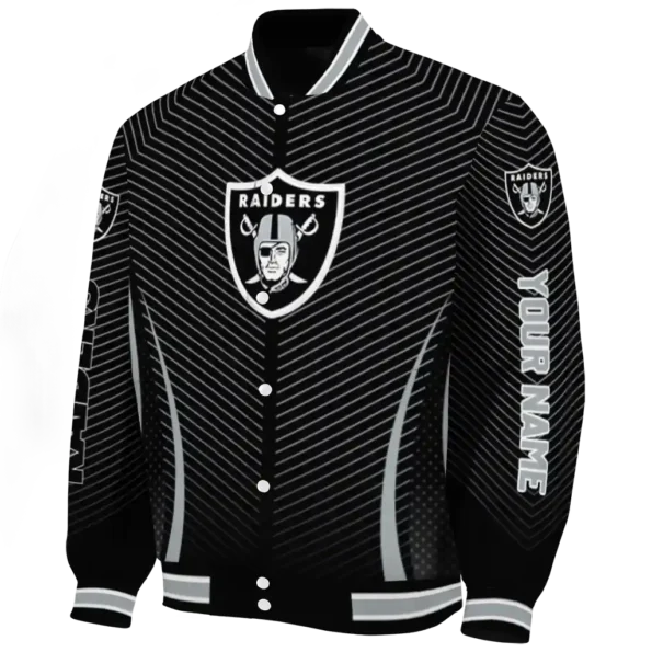 custom las vegas raiders chevron arrow black varsity jacket best selling