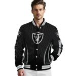 custom las vegas raiders chevron arrow black varsity jacket best selling