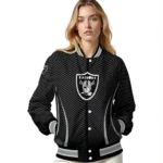 custom las vegas raiders chevron arrow black varsity jacket best selling