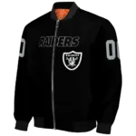 custom las vegas raiders flame border black bomber jacket best selling