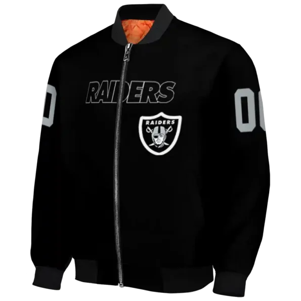 custom las vegas raiders flame border black bomber jacket best selling