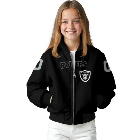 custom las vegas raiders flame border black bomber jacket top rated