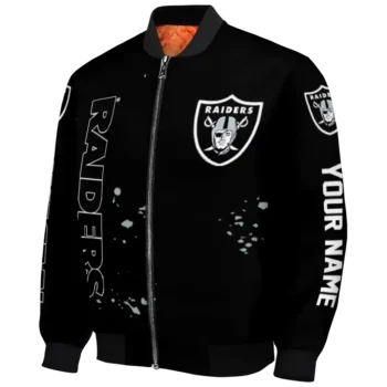 custom las vegas raiders hexagon cluster black bomber jacket best selling