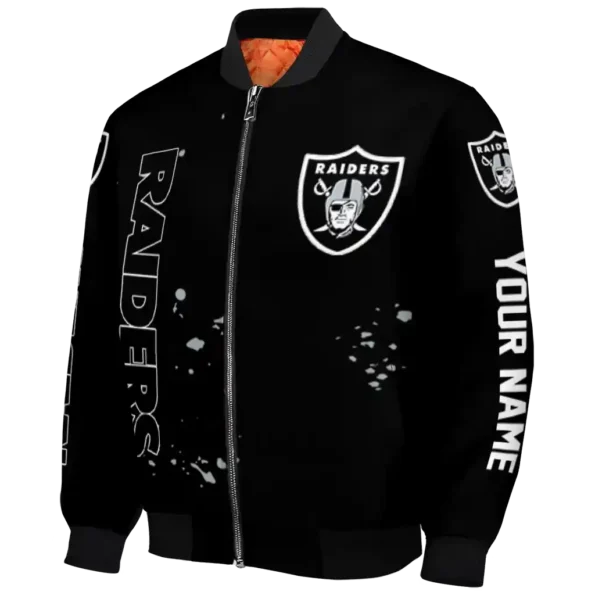 custom las vegas raiders hexagon cluster black bomber jacket best selling