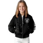 custom las vegas raiders hexagon cluster black bomber jacket best selling