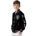 custom las vegas raiders hexagon cluster black varsity jacket best selling