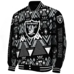 custom las vegas raiders pyramid shapes black varsity jacket best selling