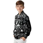 custom las vegas raiders pyramid shapes black varsity jacket best selling