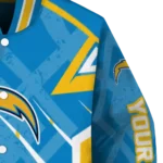 custom los angeles chargers chevron angles blue varsity jacket best selling