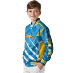 custom los angeles chargers chevron angles blue varsity jacket best selling