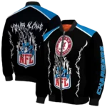 custom los angeles chargers claw blood blue black bomber jacket best selling