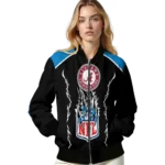 custom los angeles chargers claw blood blue black bomber jacket best selling