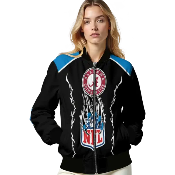 custom los angeles chargers claw blood blue black bomber jacket latest model