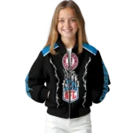 custom los angeles chargers claw blood blue black bomber jacket best selling