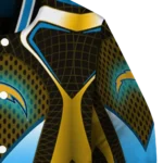 custom los angeles chargers mesh chest gold crocs black varsity jacket best selling