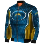 custom los angeles chargers power plate blue bomber jacket best selling