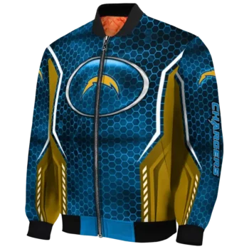 custom los angeles chargers power plate blue bomber jacket best selling