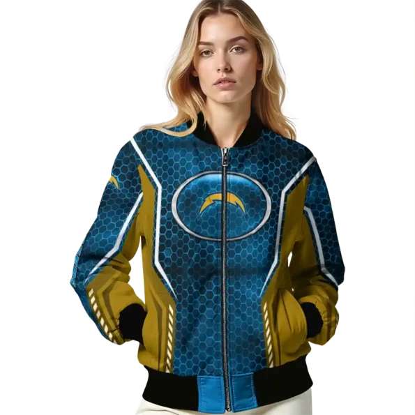 custom los angeles chargers power plate blue bomber jacket latest model