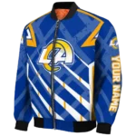 custom los angeles rams chevron angles blue bomber jacket best selling