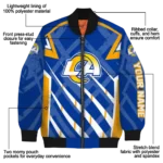 custom los angeles rams chevron angles blue bomber jacket best selling