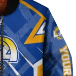 custom los angeles rams chevron angles blue bomber jacket best selling
