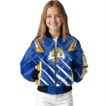 custom los angeles rams chevron angles blue bomber jacket best selling