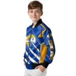 custom los angeles rams chevron angles blue bomber jacket best selling