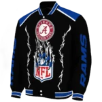 custom los angeles rams claw blood blue black varsity jacket best selling