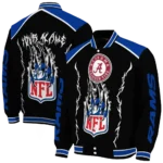 custom los angeles rams claw blood blue black varsity jacket best selling