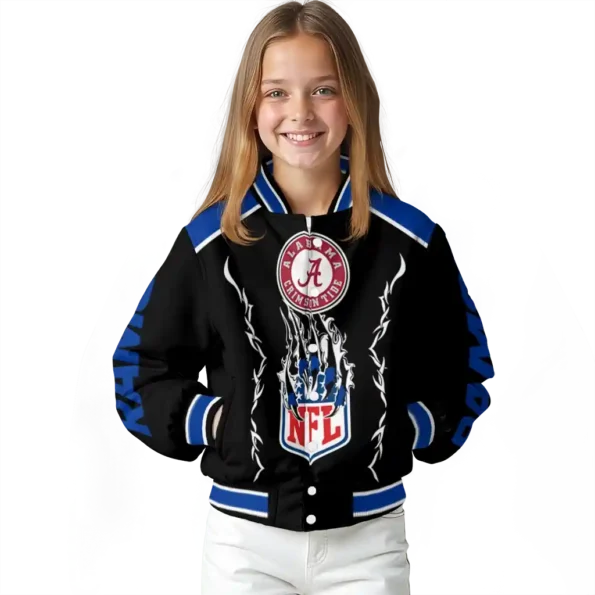 custom los angeles rams claw blood blue black varsity jacket top rated