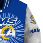 custom los angeles rams ferris arena blue white varsity jacket best selling