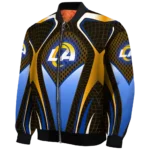 custom los angeles rams mesh chest orange crocs black bomber jacket best selling