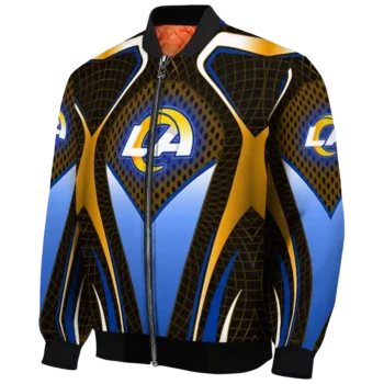custom los angeles rams mesh chest orange crocs black bomber jacket best selling
