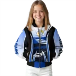 custom los angeles rams mesh effect blue black bomber jacket best selling