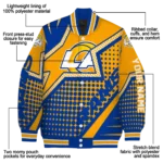 custom los angeles rams star burst blue varsity jacket best selling