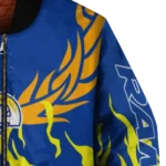 custom los angeles rams winged blaze blue white bomber jacket best selling