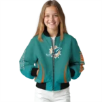 custom miami dolphins chevron arrow aqua bomber jacket best selling