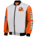 custom miami dolphins speckled arms aqua gray bomber jacket best selling