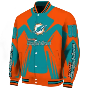 custom miami dolphins spider mark aqua red crocs varsity jacket best selling